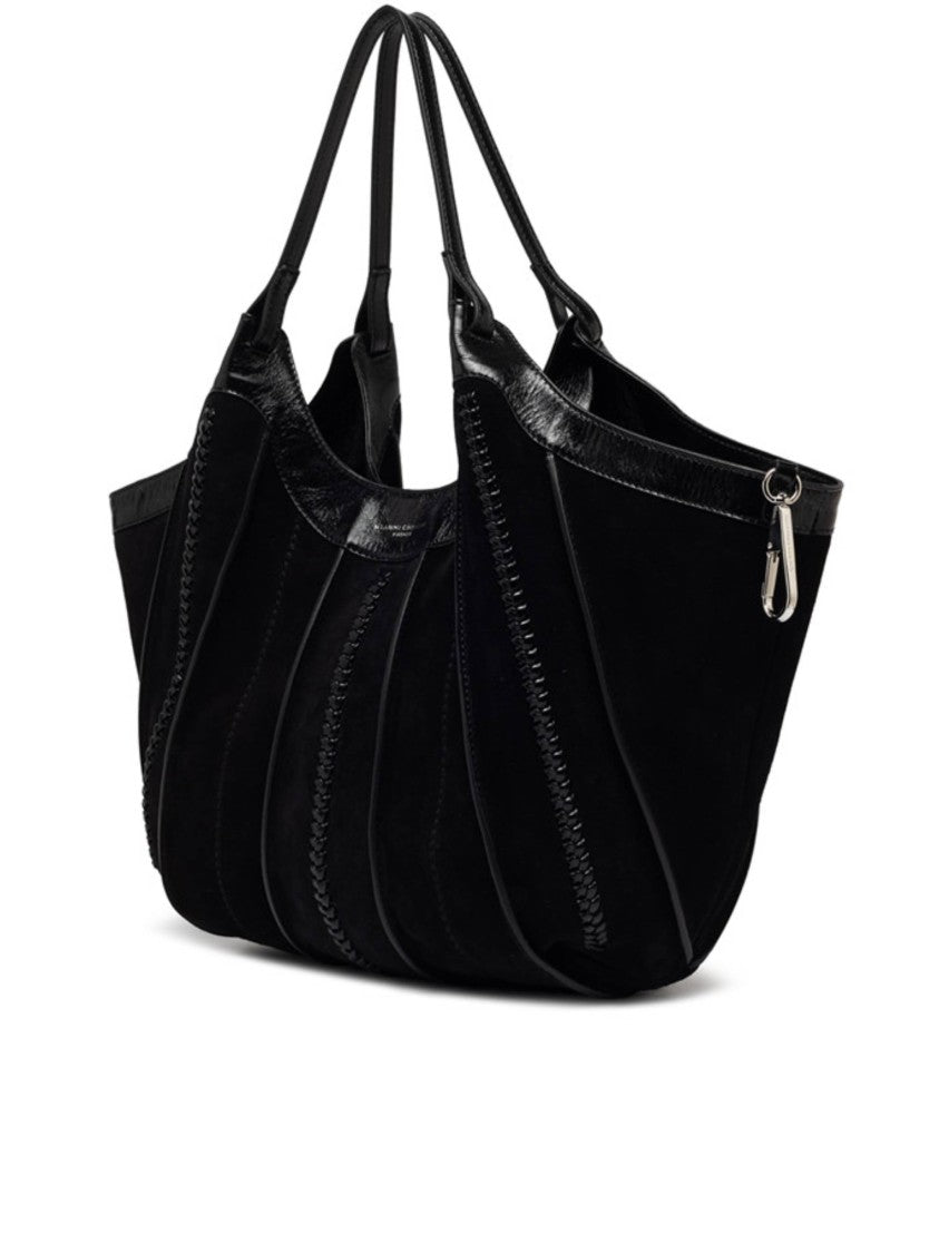 Gianni Chiarini Soft Silhouette Black Handbag With Vertical Stitching