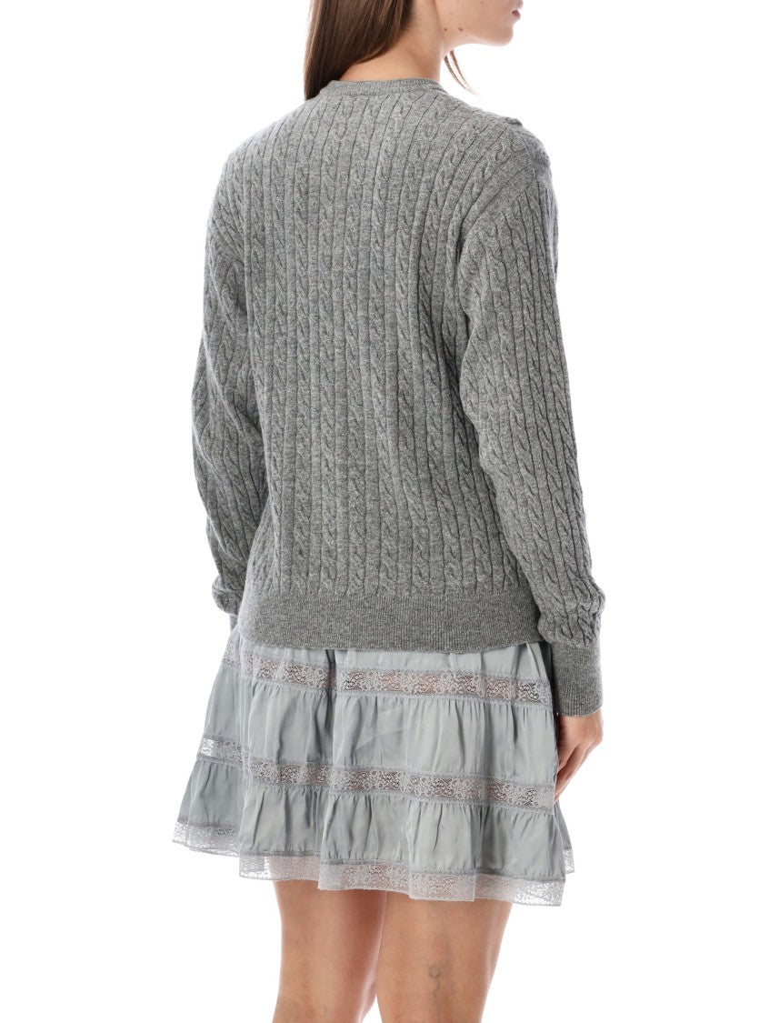 Gimaguas Rina Cardigan Scalloped Cable-Knit Cardigan