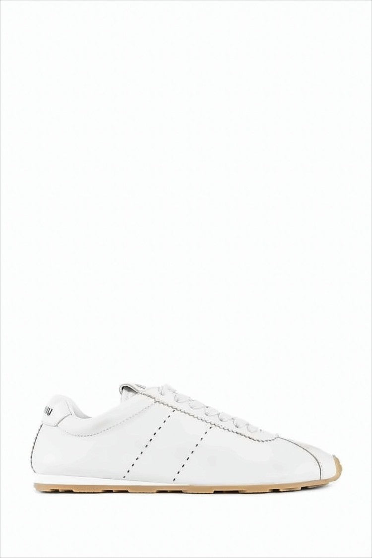 Miu Miu Nappa Leather Sneakers With Discreet Logo