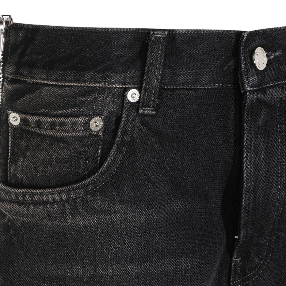 Haikure High-Waisted Straight-Leg Jeans With Vertical Silver Zippers