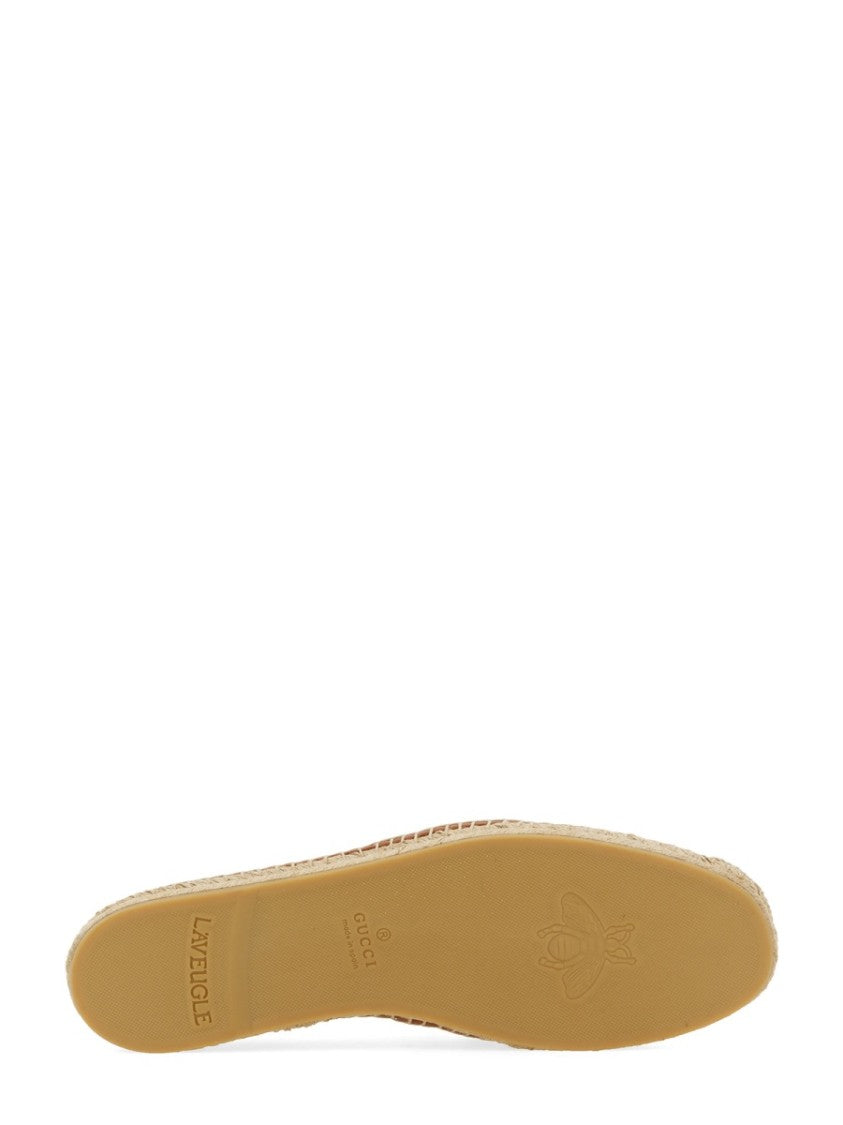 Gucci Espadrilles With Cross Gg Pattern And Textured Sole