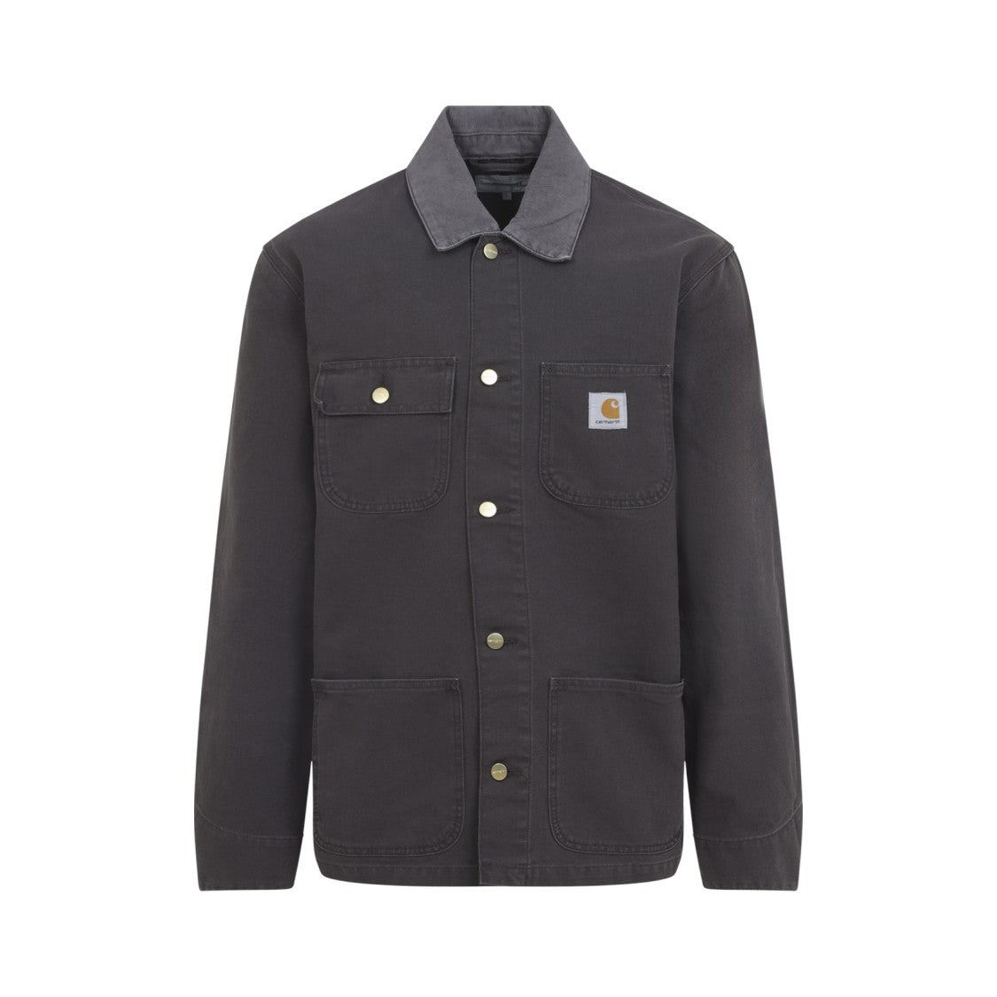 Carhartt Wip Button-Up Utilitarian Jacket With Metallic Snap Buttons