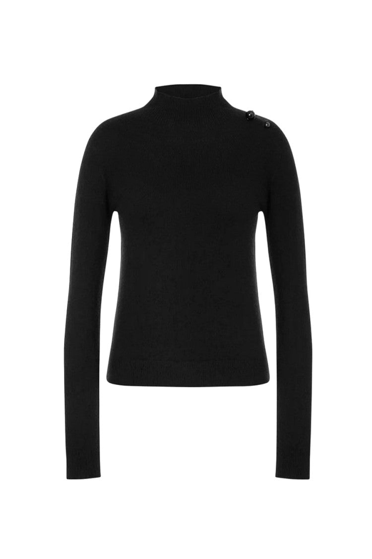 Alberta Ferretti Black Wool-Blend Sweater