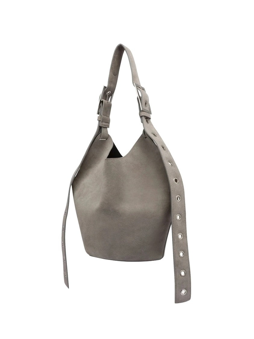 Dondup Dusty Gray Small Hobo Bag