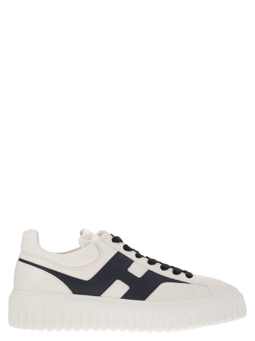 Hogan H-Stripes - Leather Trainers With Side H