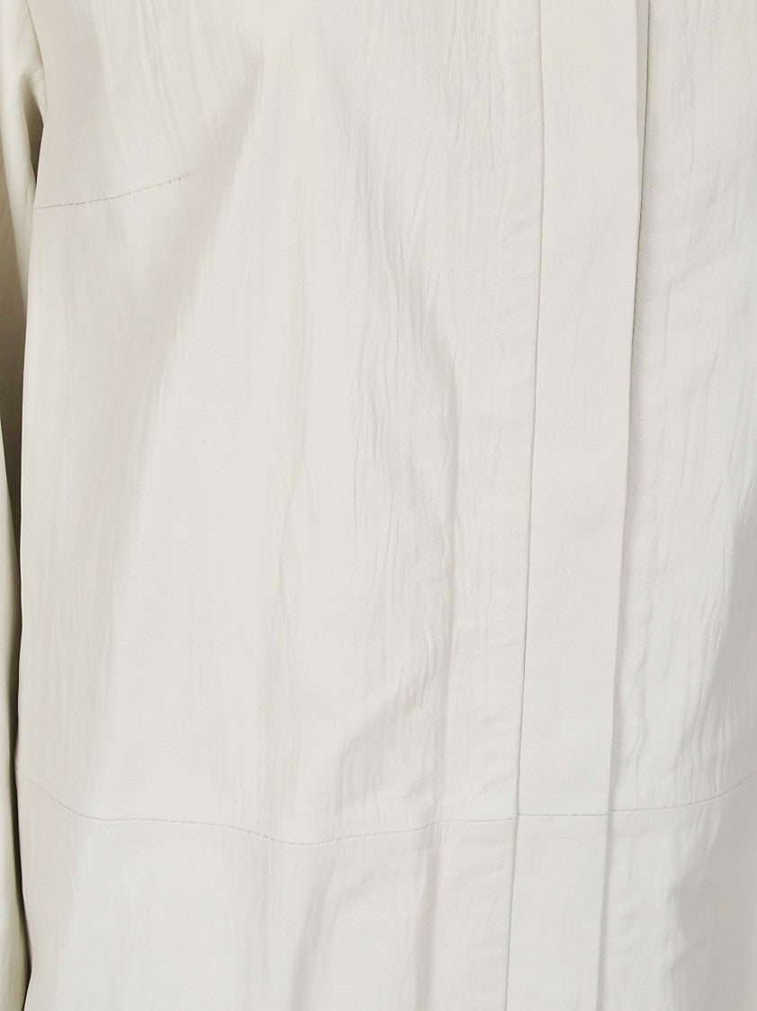 1972 Desa Leather Shirt Jacket 1972 Dessa Beige