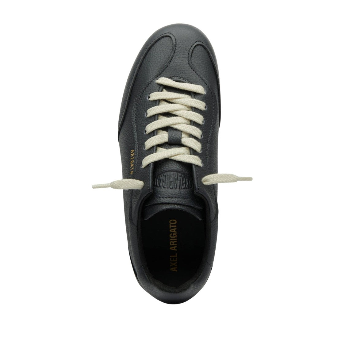 Axel Arigato Daze Runner Black Textured Gold Branding Leather Sneakers