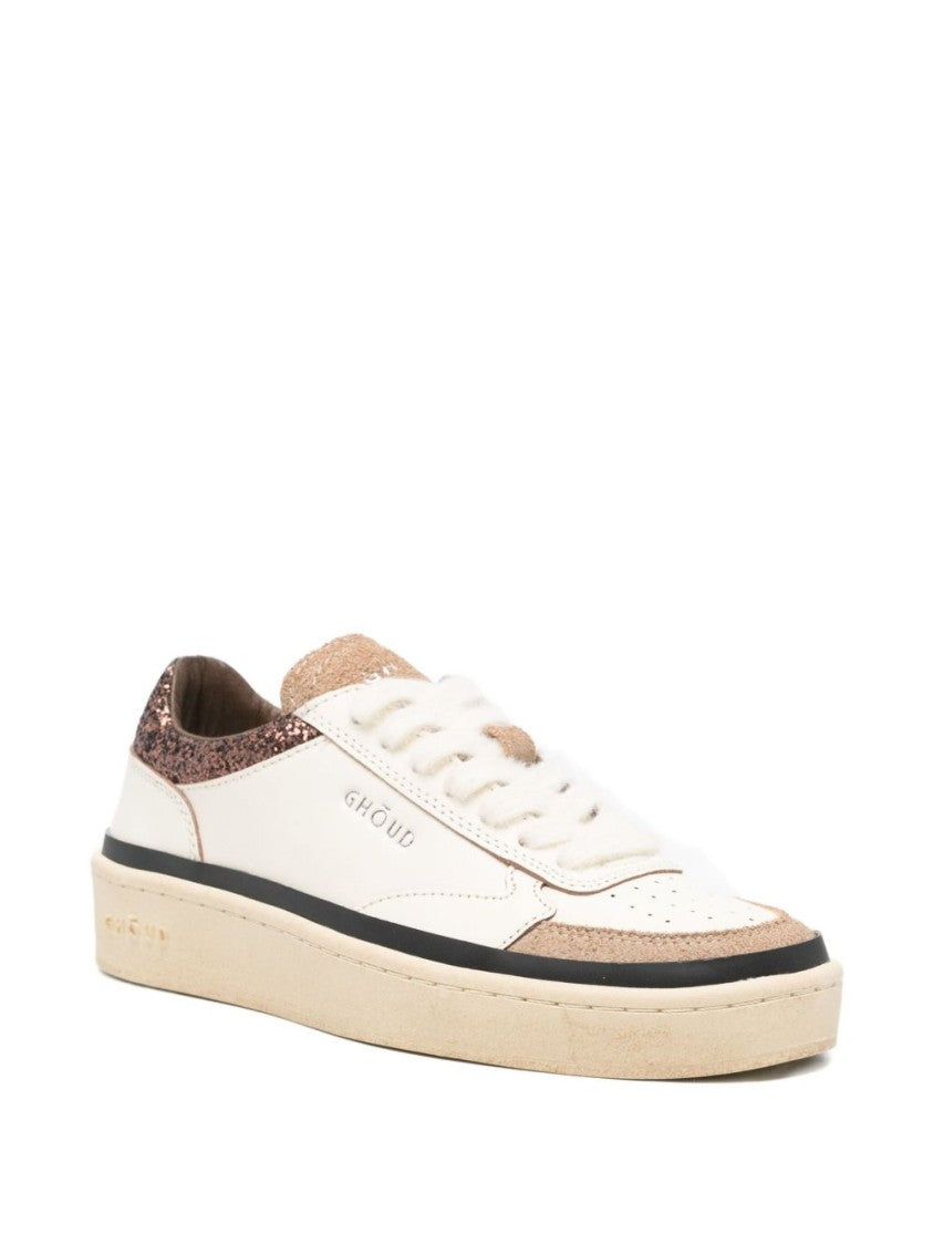 Ghoud Multicolour Leather Sneakers With Glitter