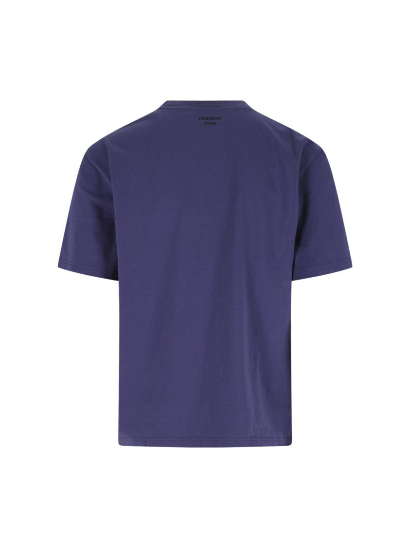 Martine Rose Purple Crew Neck Cotton T-Shirt
