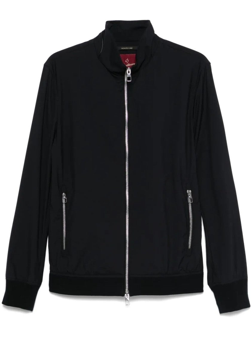 Montecore Black Wool Jacket With High Collar