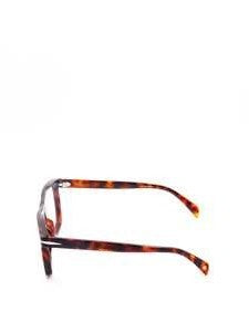 David Beckham Rectangular Brown Acetate Optical Frames With Tortoiseshell Pattern