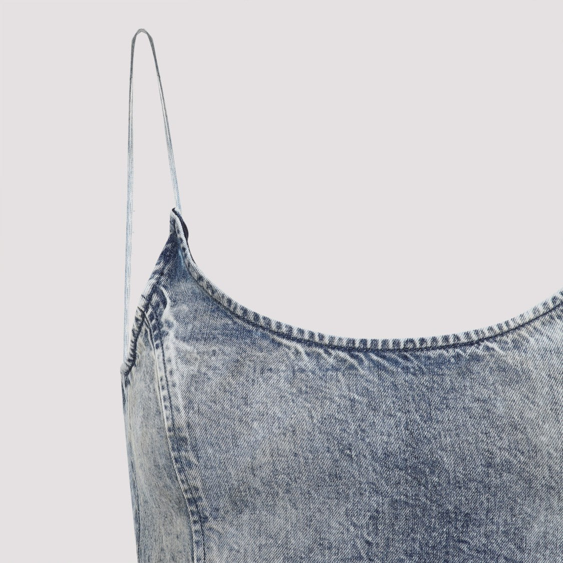 Diesel De-Dra-Short-Fsg Blue Lyocell Mini Dress