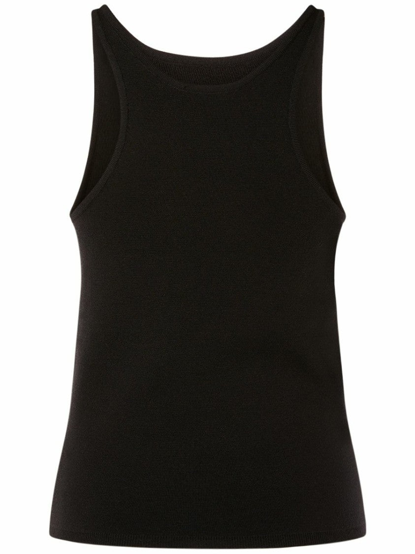 Max Mara Fitted Sleeveless Top With Round Neckline
