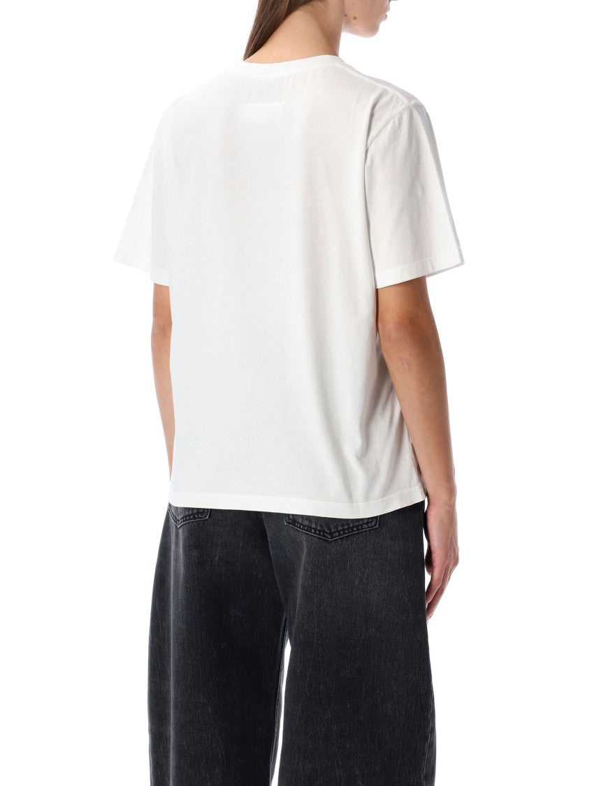 Mm6 By Maison Margiela Mm6 White Cotton Logo T-Shirt