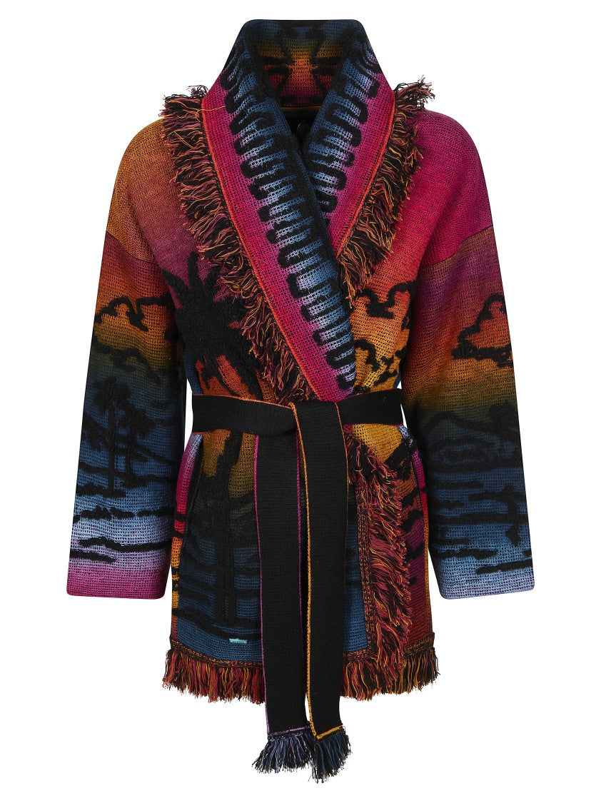 Alanui Sunset Gradient Shawl Collar Cardigan
