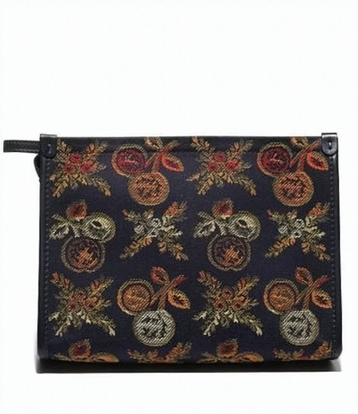 Etro Intricately Patterned Black Clutch
