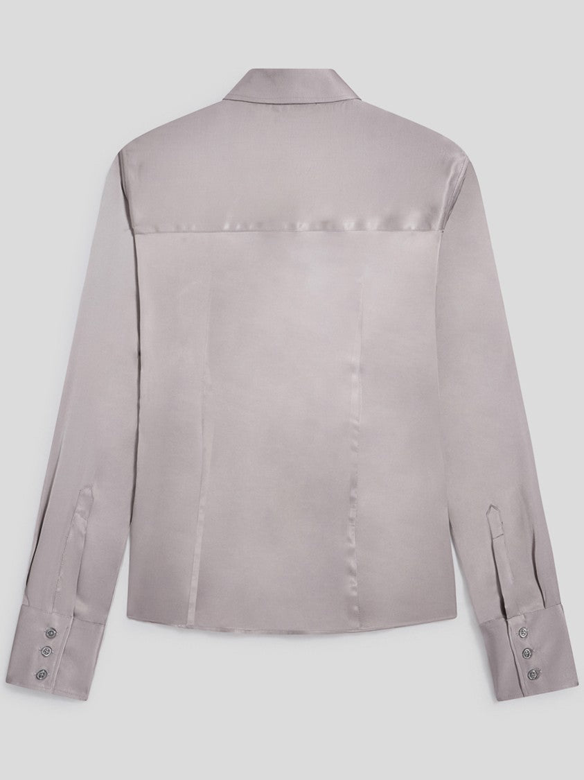 Pence Long-Sleeved Fabric Button-Up Shirt