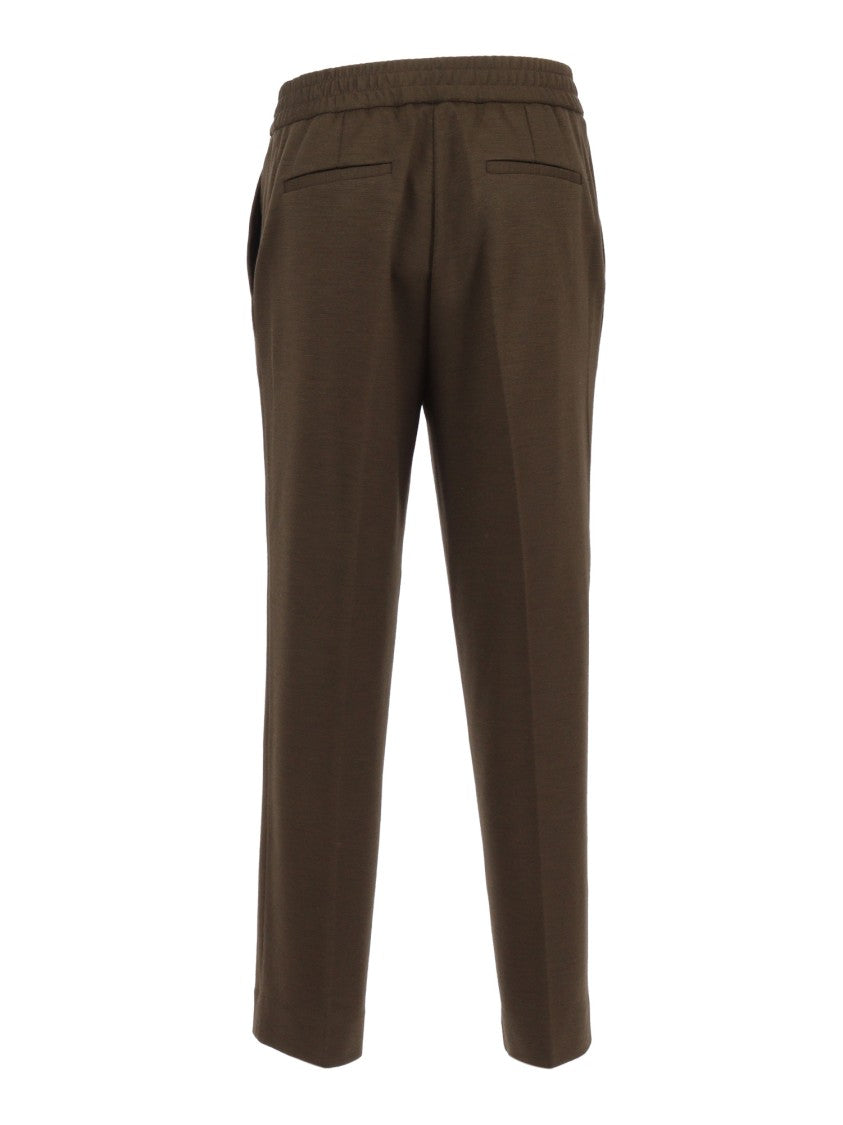 Circolo 1901 Carrot-Fit Cropped Pants In Virgin Wool
