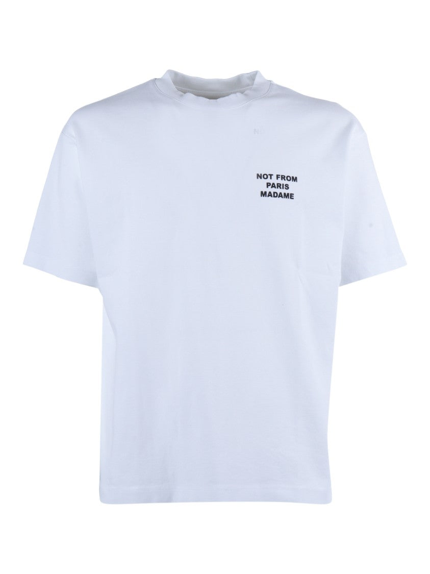 Drôle De Monsieur Optic White Bold Slogan T-Shirt