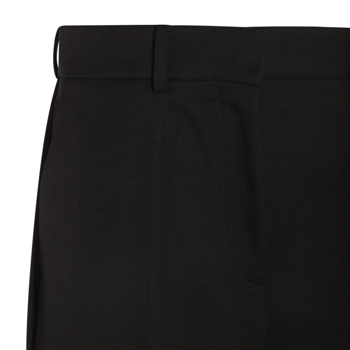 Lanvin Mid-Rise Black Wool Trousers With Tailored Fit