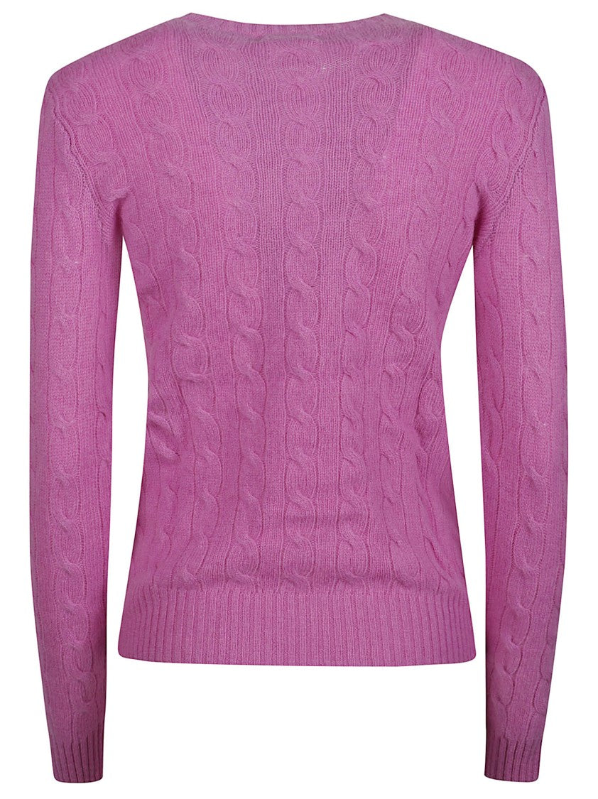 Polo Ralph Lauren Cable Knit Sweater With Crew Neckline And Embroidered Logo