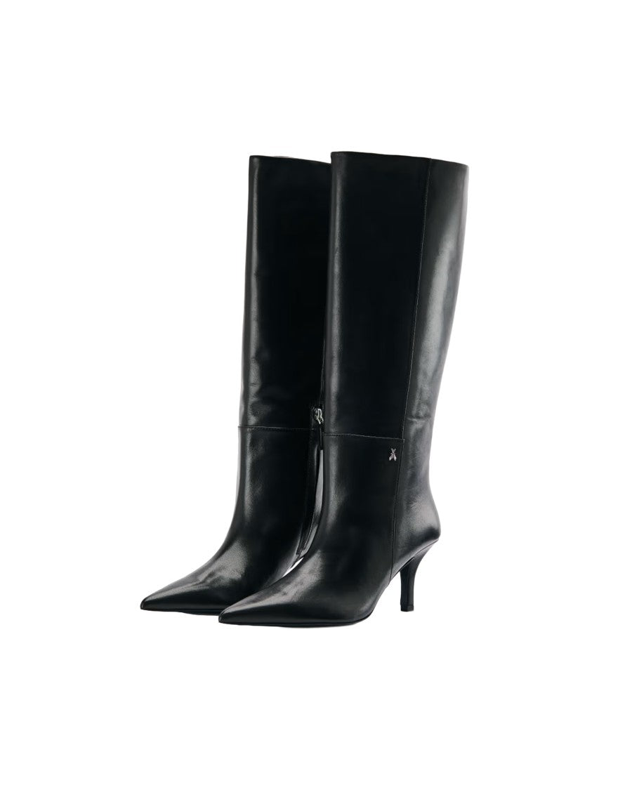 Patrizia Pepe New Minimal Shape Mid-Calf Leather Boots