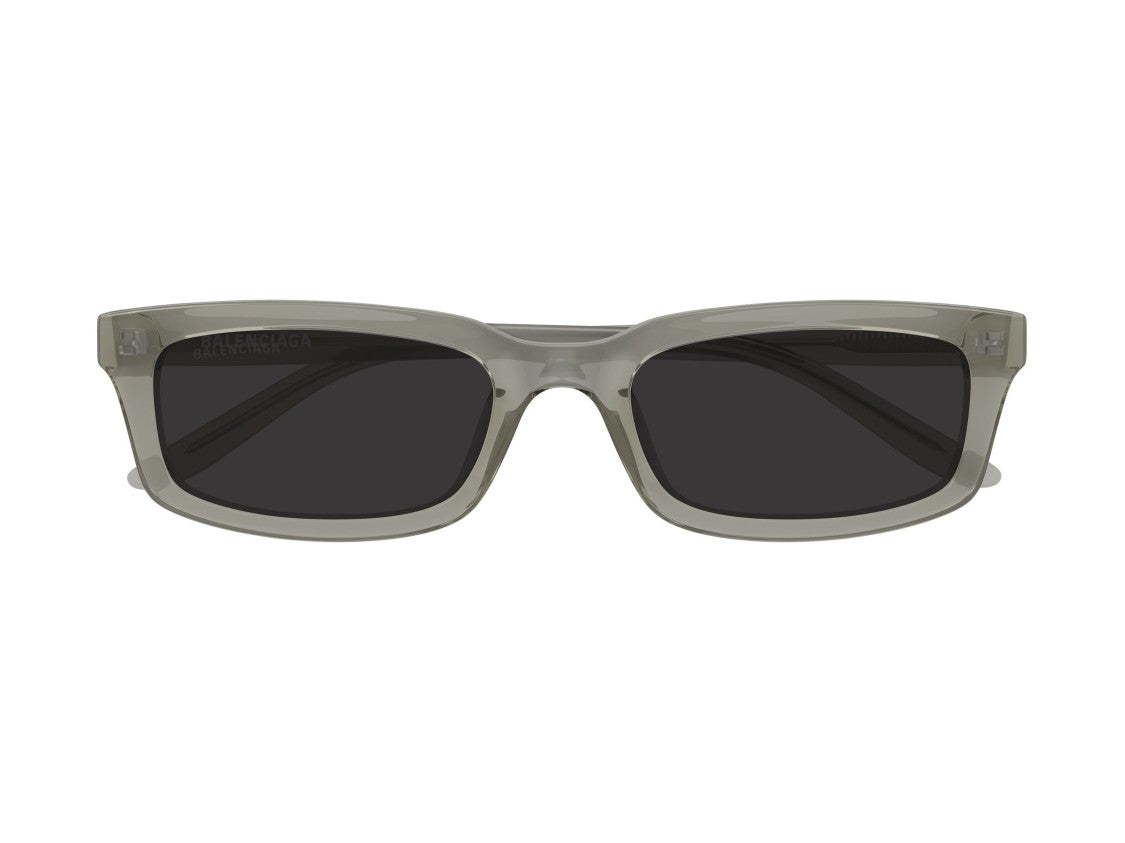 Balenciaga Bb0526s Translucent Grey Tinted Rectangular Sunglasses