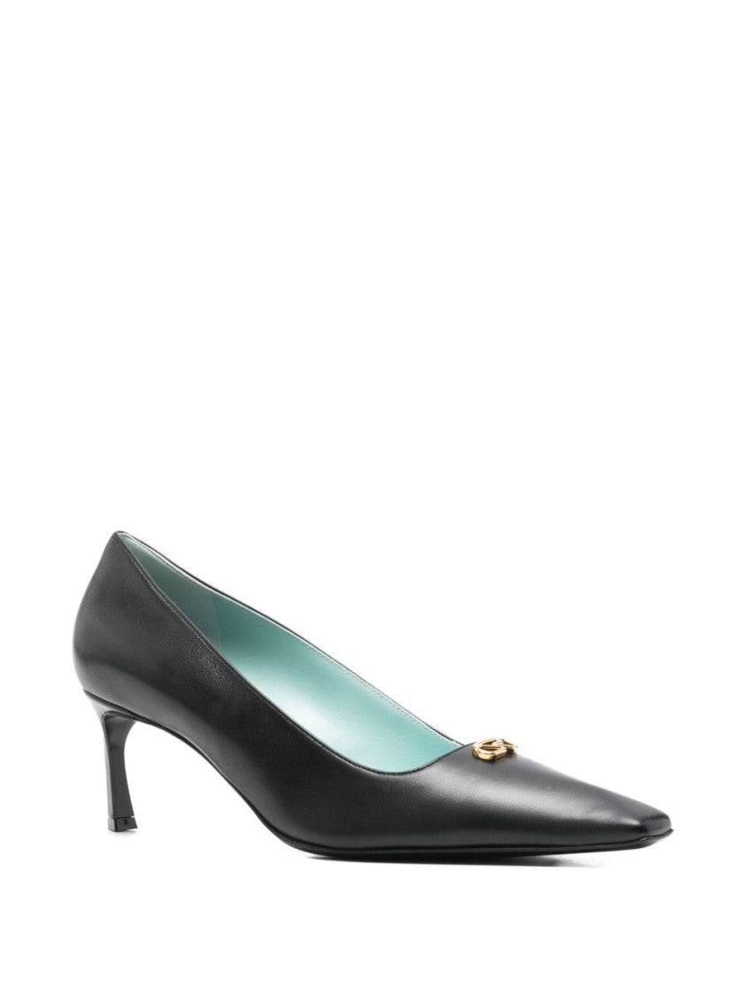 Sergio Rossi Black Silk And Nylon Pointed Pumps