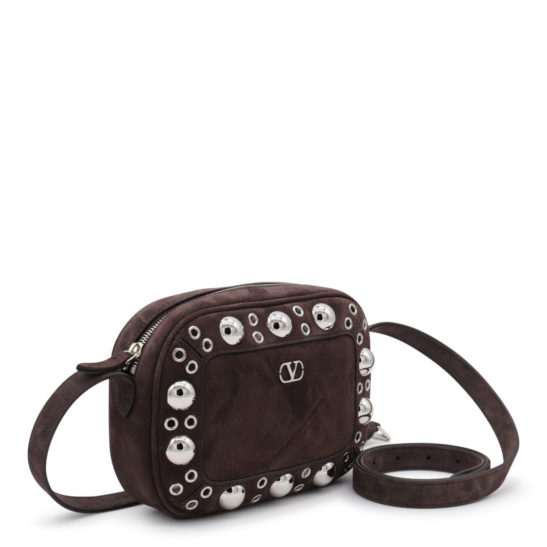 Valentino Garavani Brown Leather Nellcote Crossbody Bag