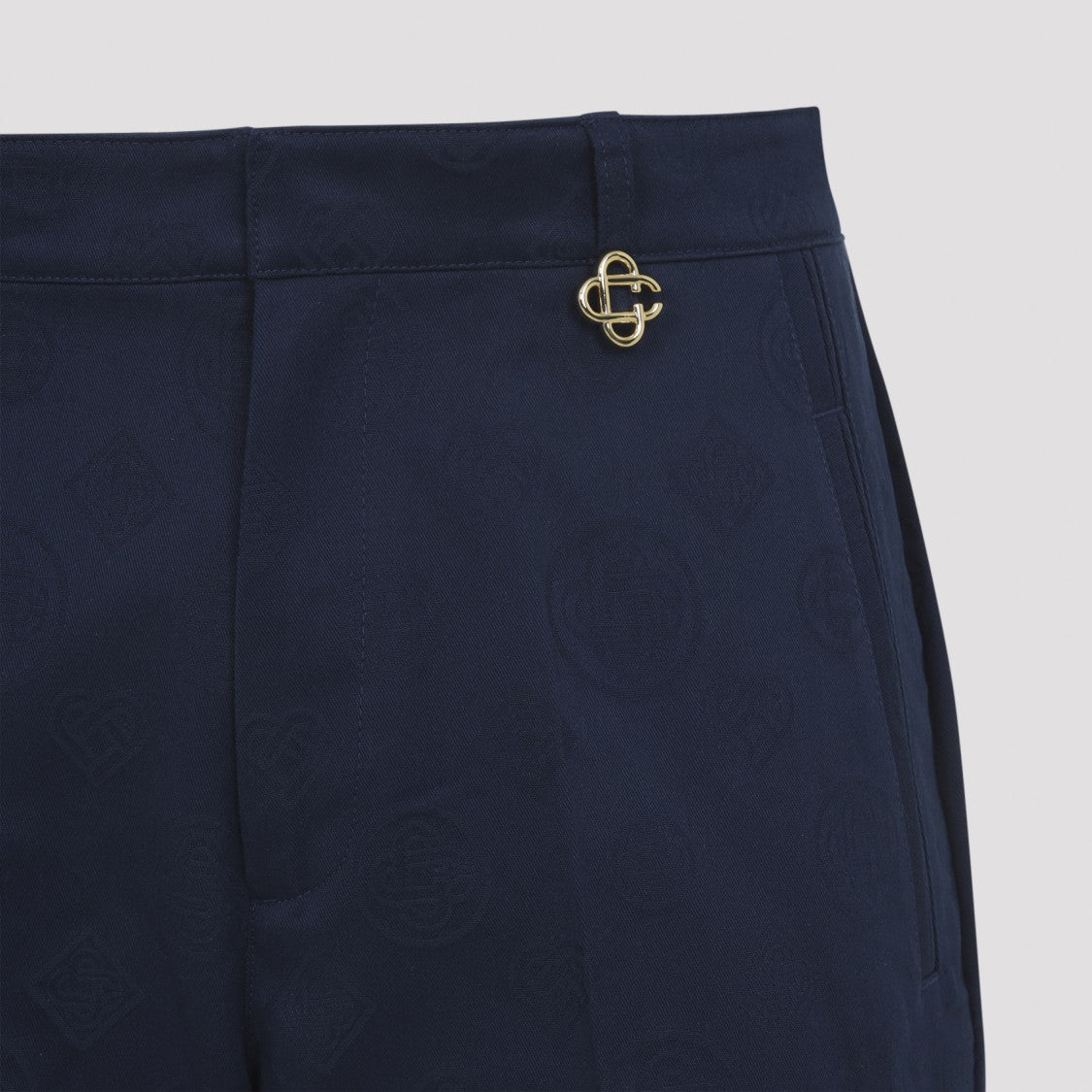 Casablanca Monogram Navy Blue Cotton Pants