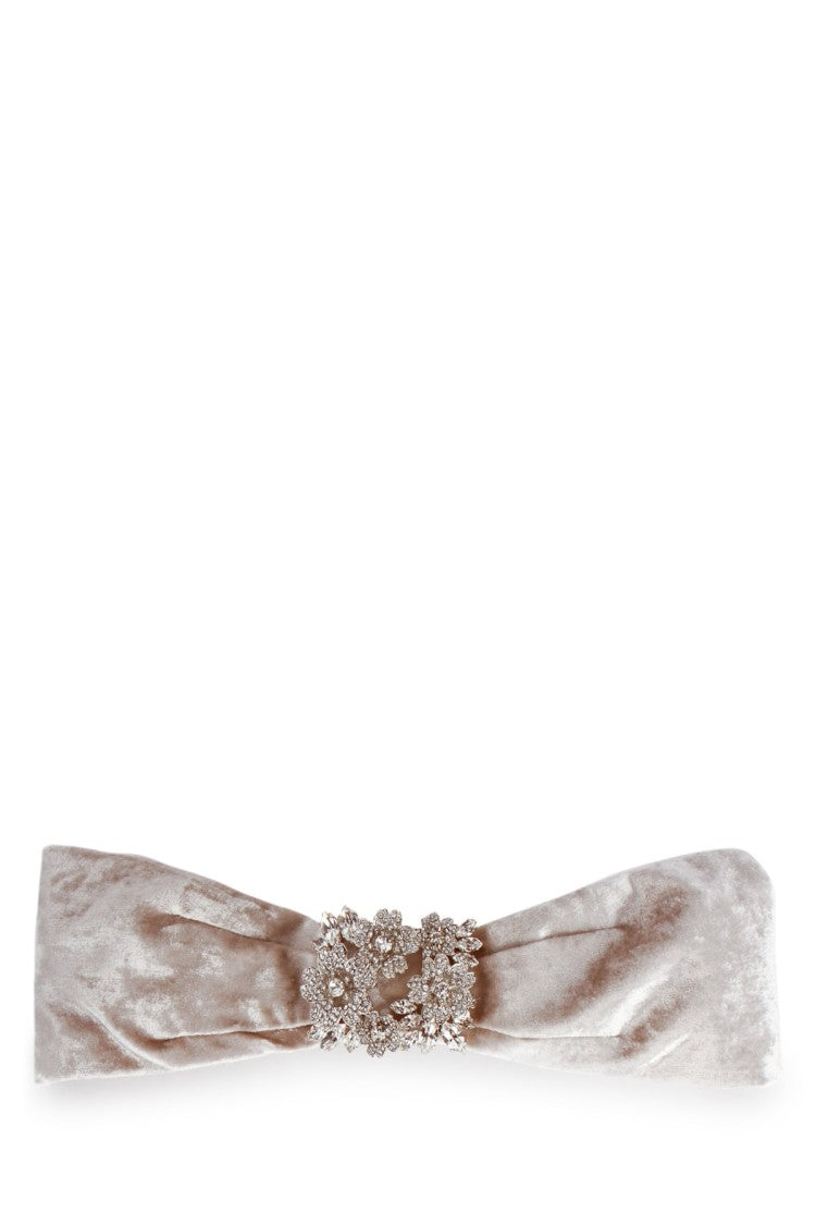 Roger Vivier Velvet Headband With Crystal-Embellished Buckle