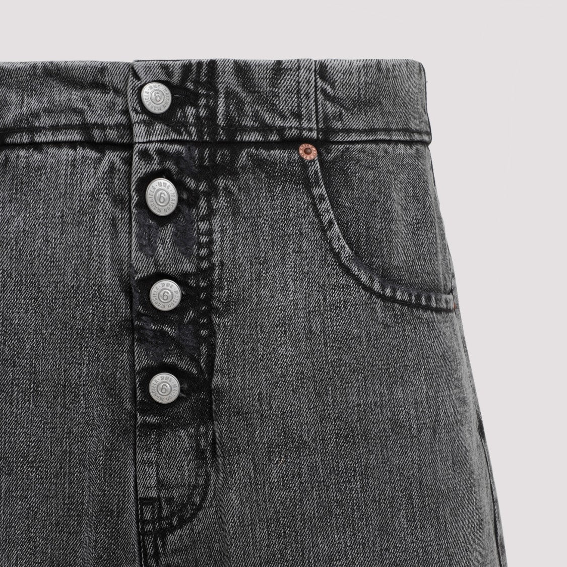 Mm6 By Maison Margiela Black Cotton Jeans