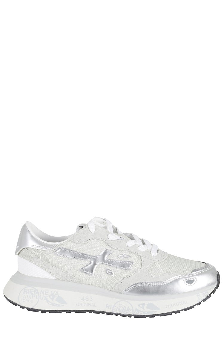 Premiata Silver Lauryn 7482 Side-Logo Polyester Sneakers