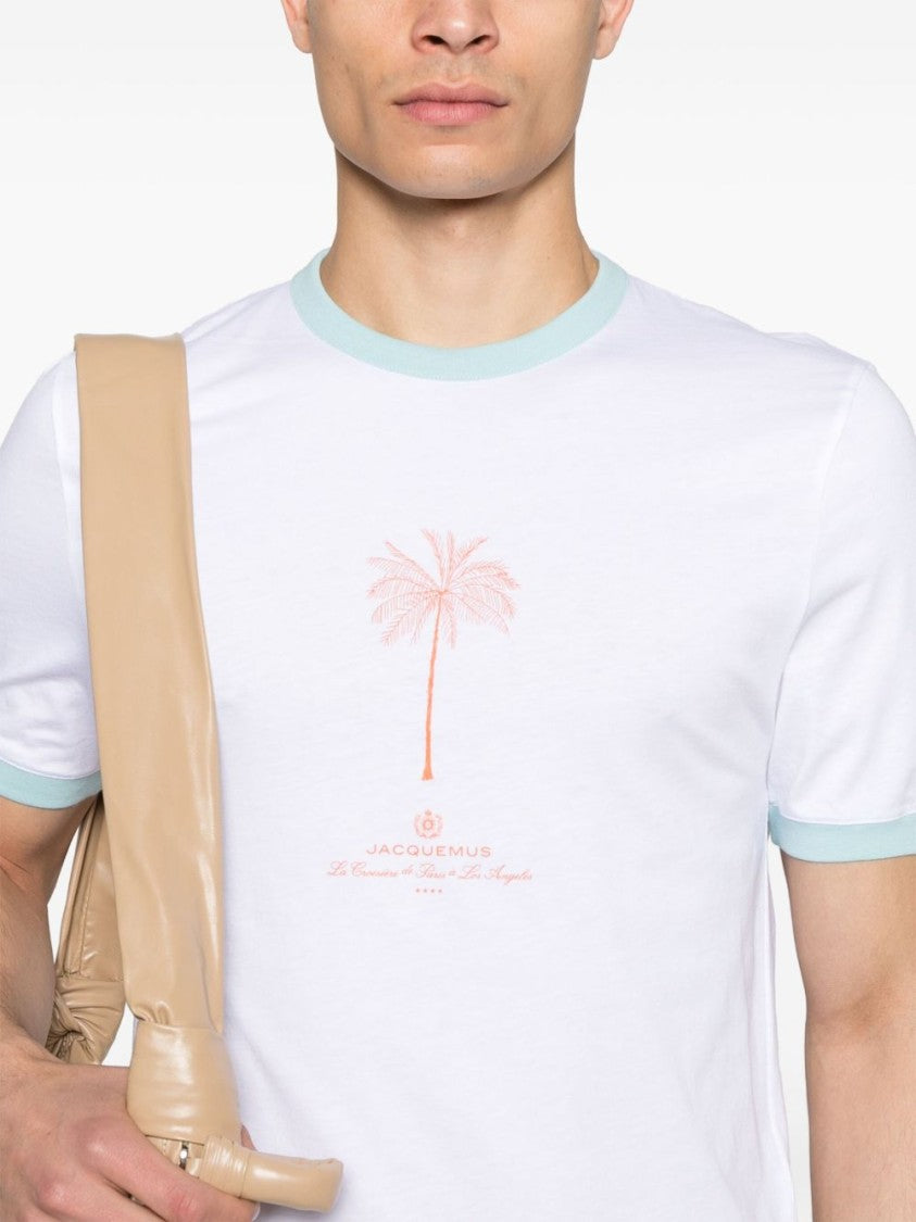 Jacquemus White T-Shirt With Logo Print
