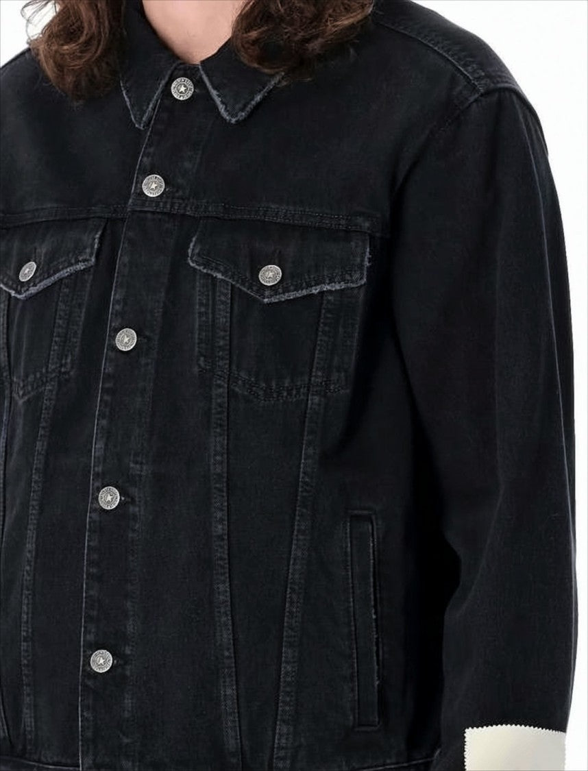 Golden Goose Structured Denim Jacket With Button-Up Front And Flap Pockets