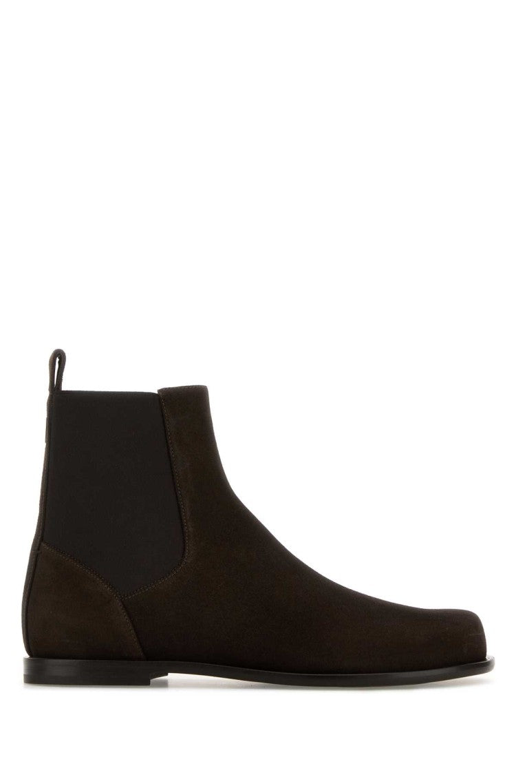 Fendi Brown Suede Chelsea Ankle Boots