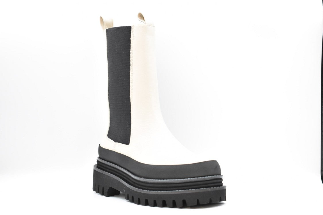 Paloma Barceló Platform Flat Shoes With Contrasting Elastic Panel