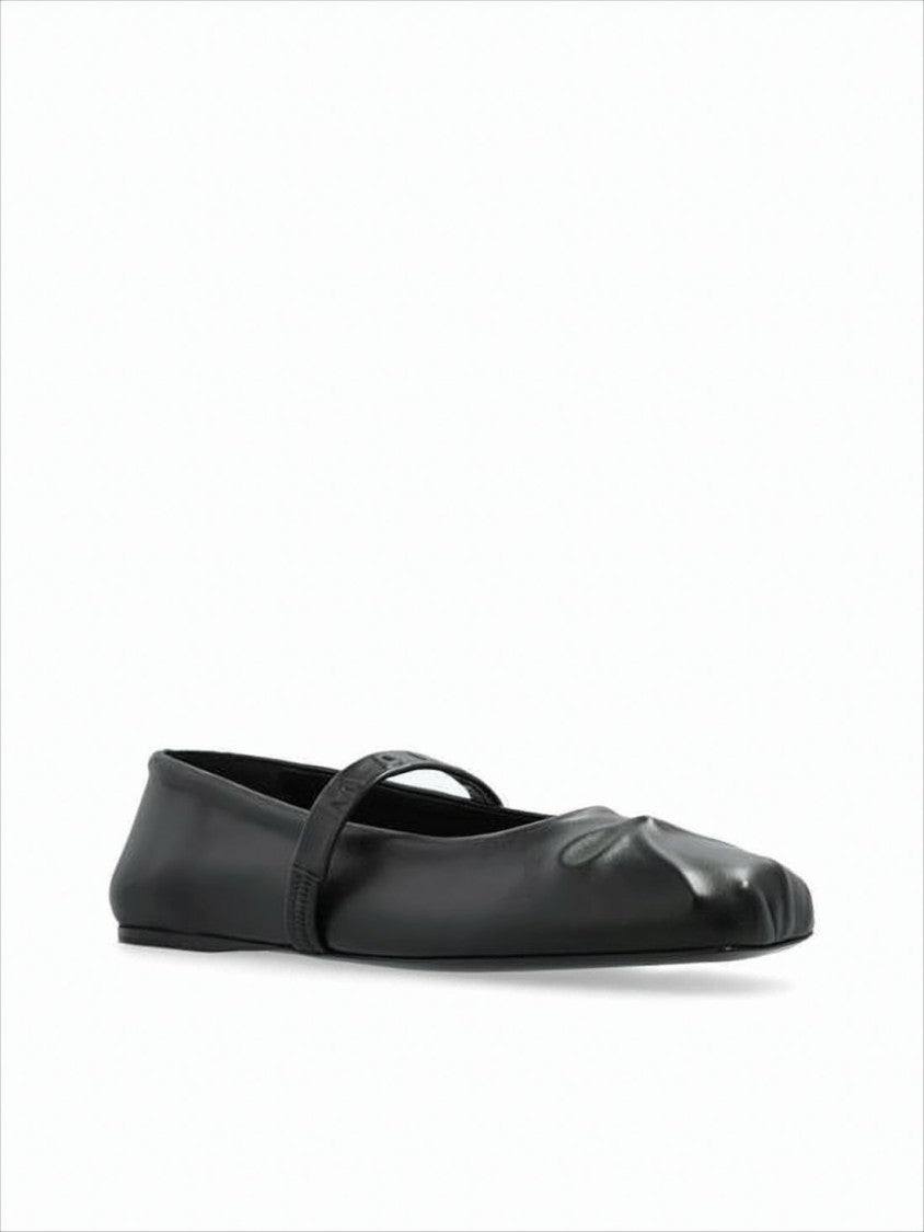 Marni Lambskin Leather Flat Shoes With Embossed Detailing