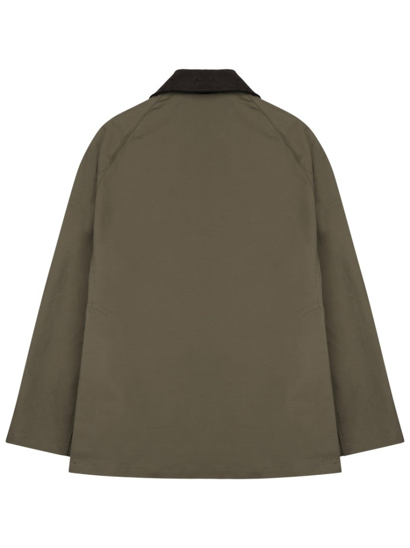 Totême Brown Oversized Jacket With Contrasting Collar And Functional Pockets