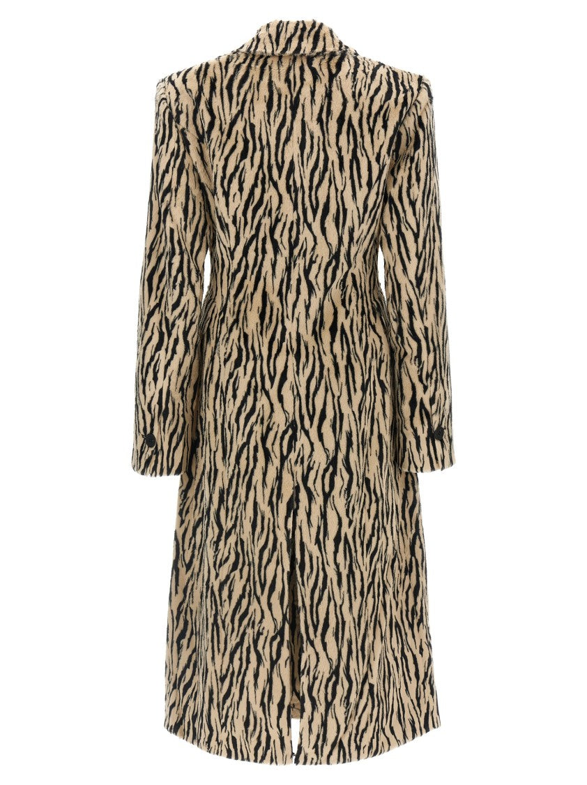Rotate Birger Christensen 'Printed Faux Fur' Coat