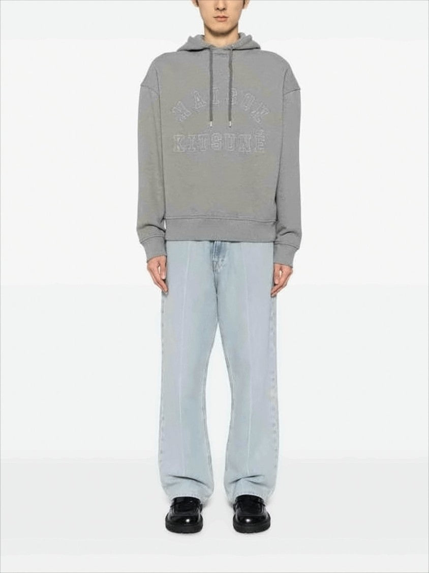 Maison Kitsuné Relaxed Fit Hooded Sweatshirt With Embossed Logo