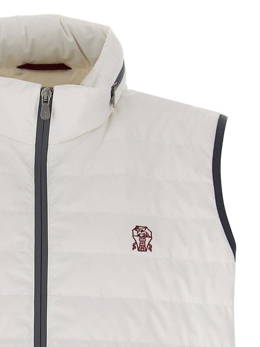 Brunello Cucinelli Water-Repellent Waistcoat With Goose Down