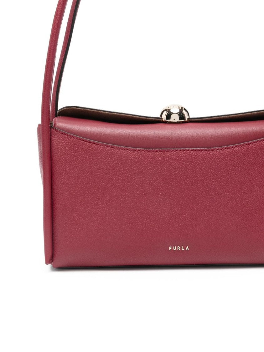Furla Rectangular Red Leather Handbag