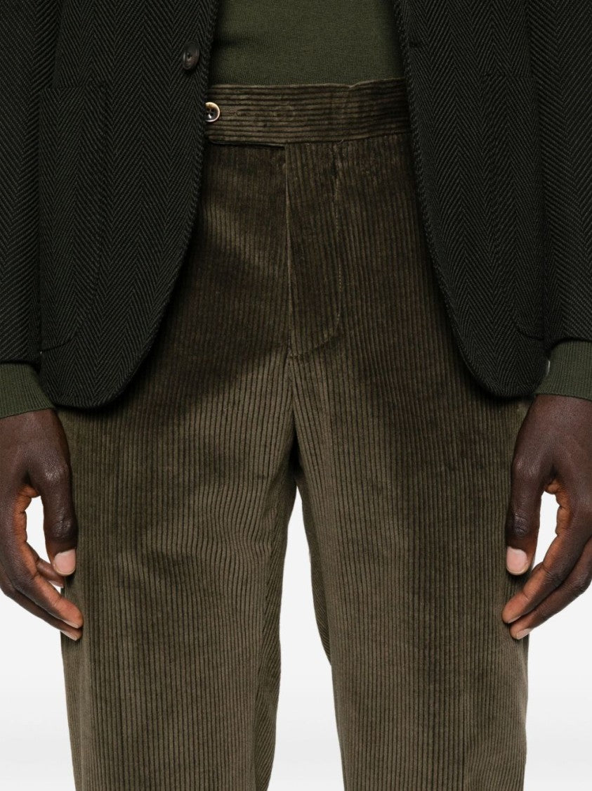Pt Torino Military-Inspired Trousers With Structured Fit