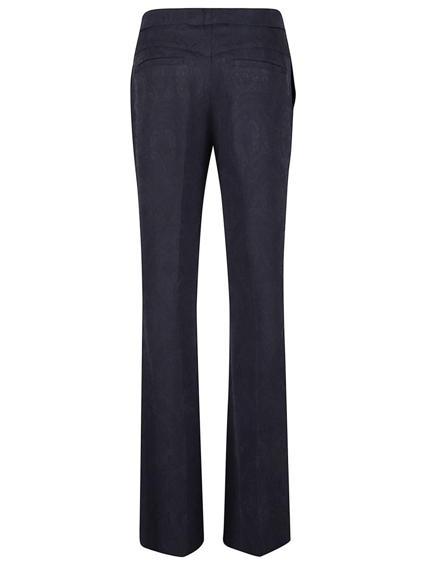 Etro Paisley Damask Trousers With Trumpet Silhouette