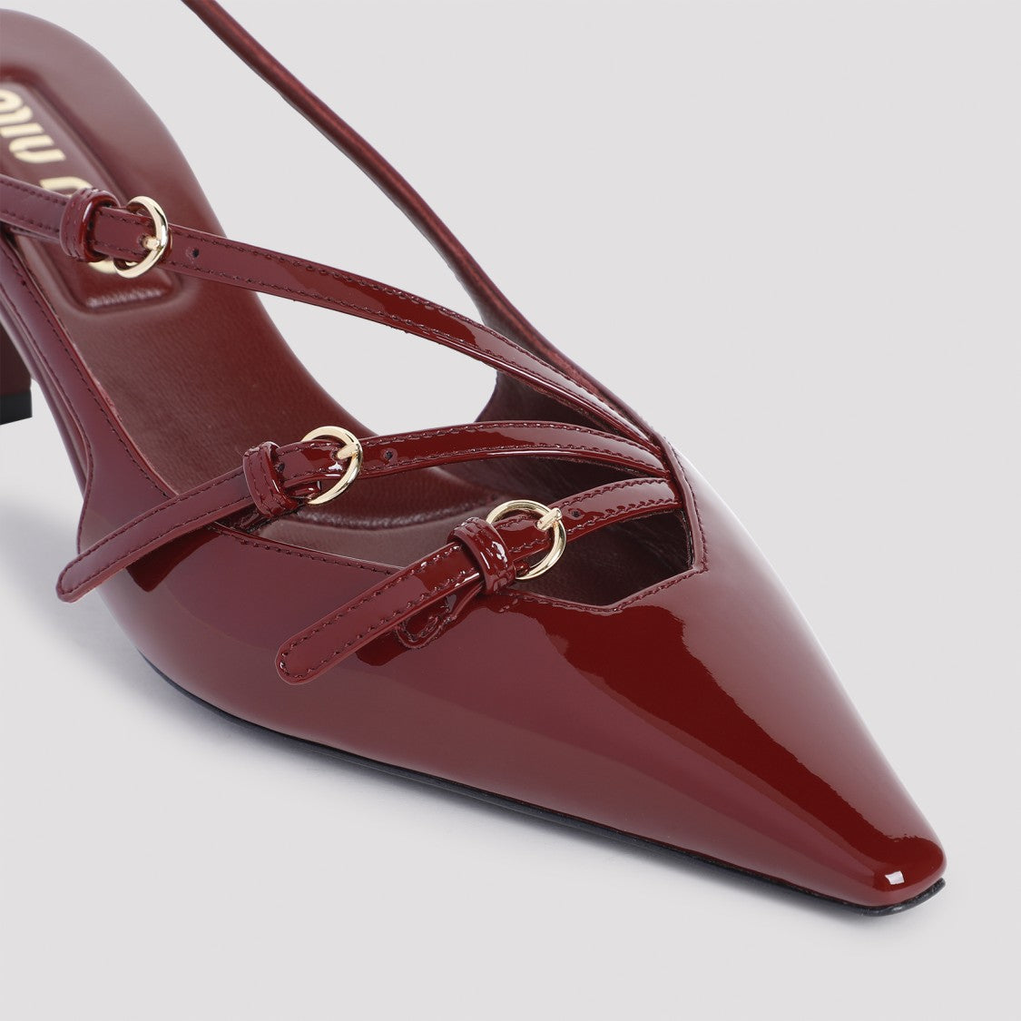 Miu Miu Porpora Patent Calf Leather Pumps
