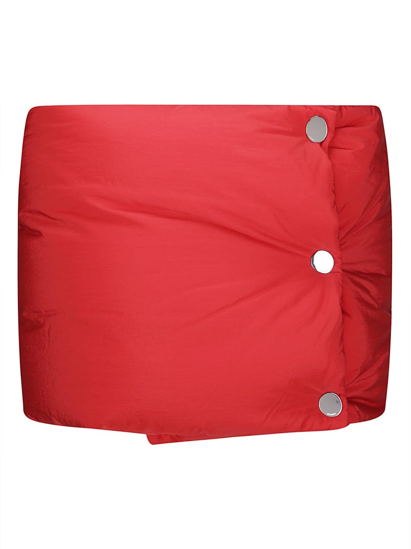 Sportmax Large Technical Fabric Scarf With Button Closure In Intense Red