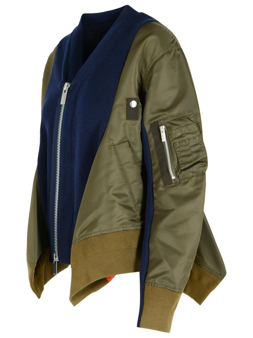 Sacai Green Cotton Blend Jacket