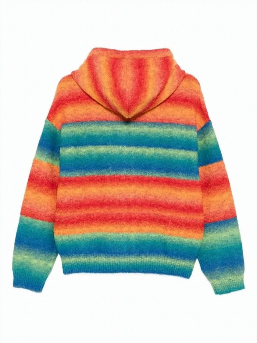 Andersson Bell Hooded Zip-Up Jacket With Vibrant Horizontal Stripes