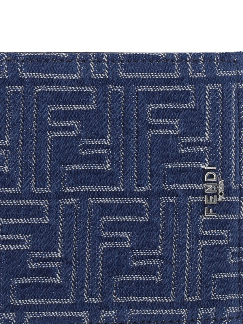 Fendi "Ff" Bi-Fold Wallet – Blue